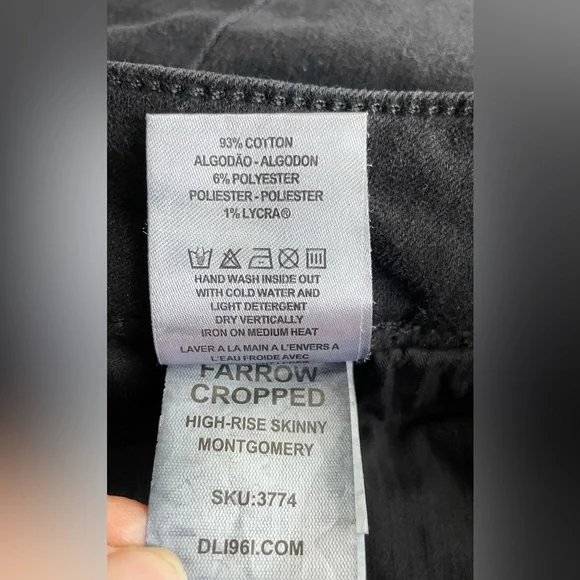 DL1961 Women Black Denim Jeans Size 31 - Picture 9 of 13